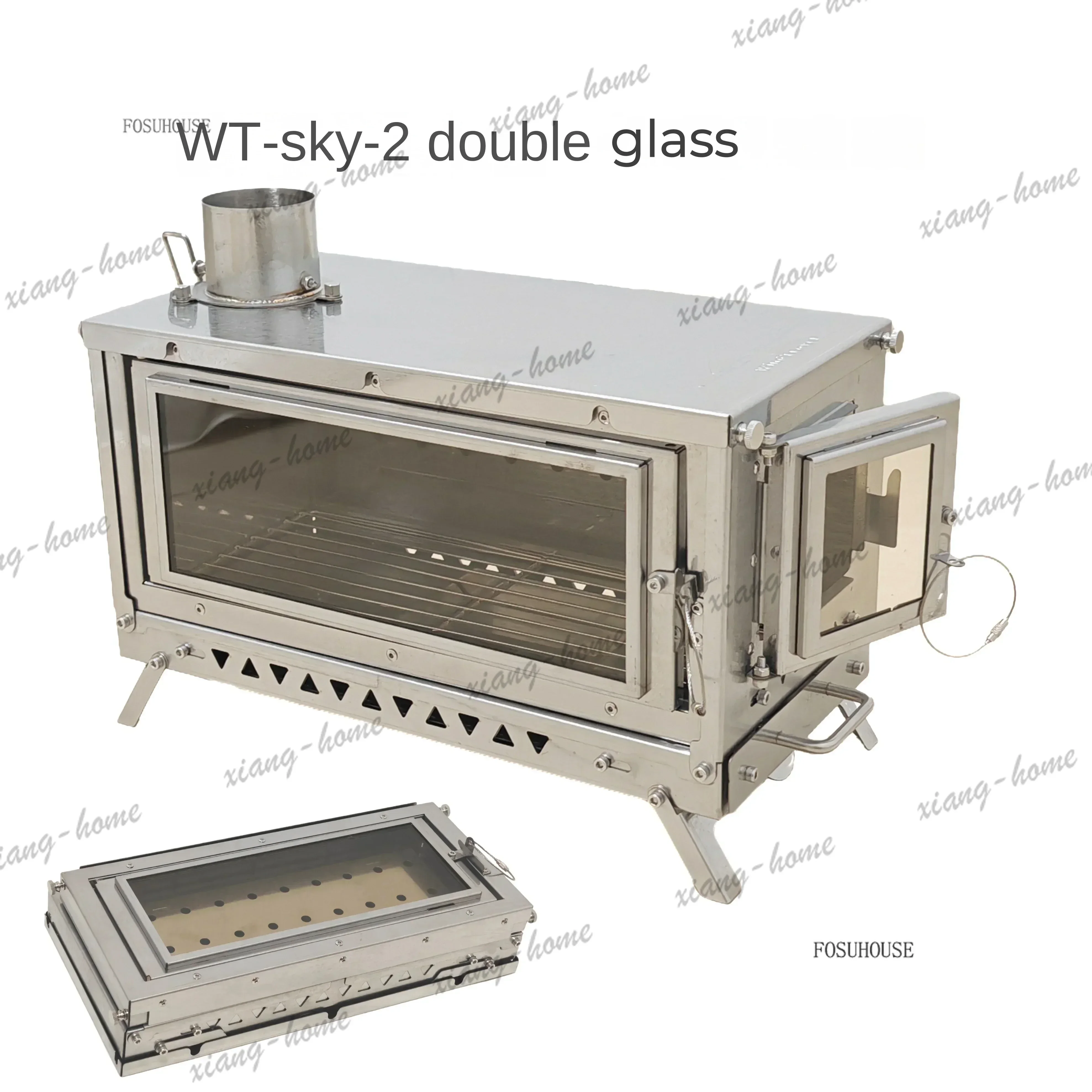 lsOutdoor Camping Heating Stove Portable Wood and Burn Firewood Stove Outdoor Heaters Titanium Alloy Folding Wood Stove Fireplac