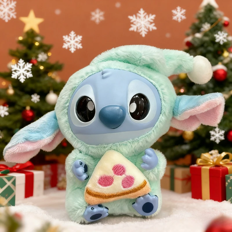 디즈니 뉴 스티치 잠자리에 들기 전에 먹어라 시리즈 비닐 블라인드 박스 가방 펜던트 귀여운 플러시 인형 미스터리 박스 장난감 크리스마스 선물