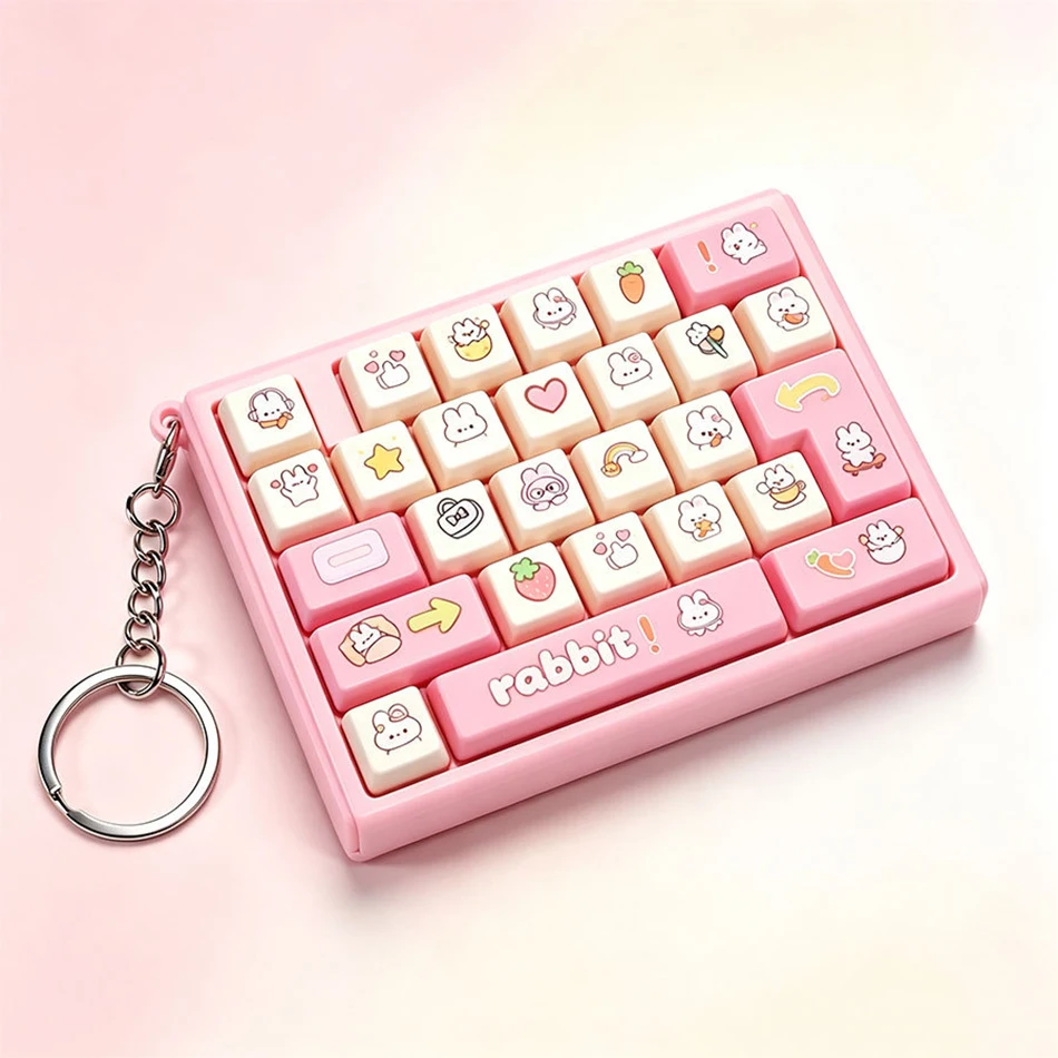 Fun Cartoon Button Clicker Keychain, Stress Relief Gift