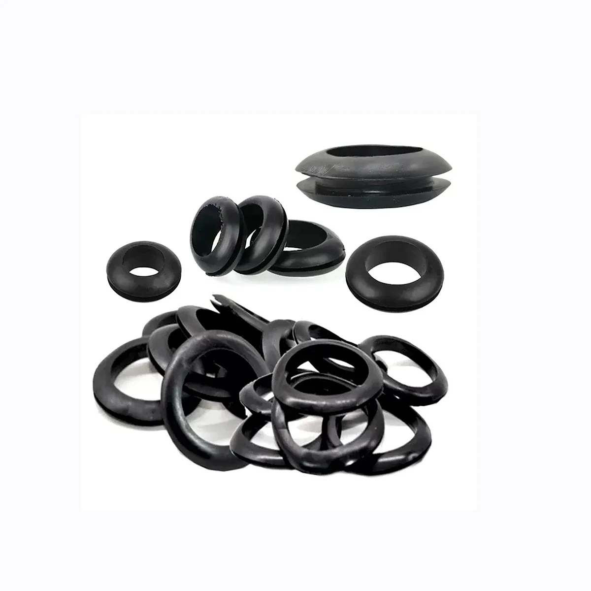 

White Black Rubber Double-Sided Protective Ring/Sleeve Through Hole O-Ring Waterproof Sealing Ring