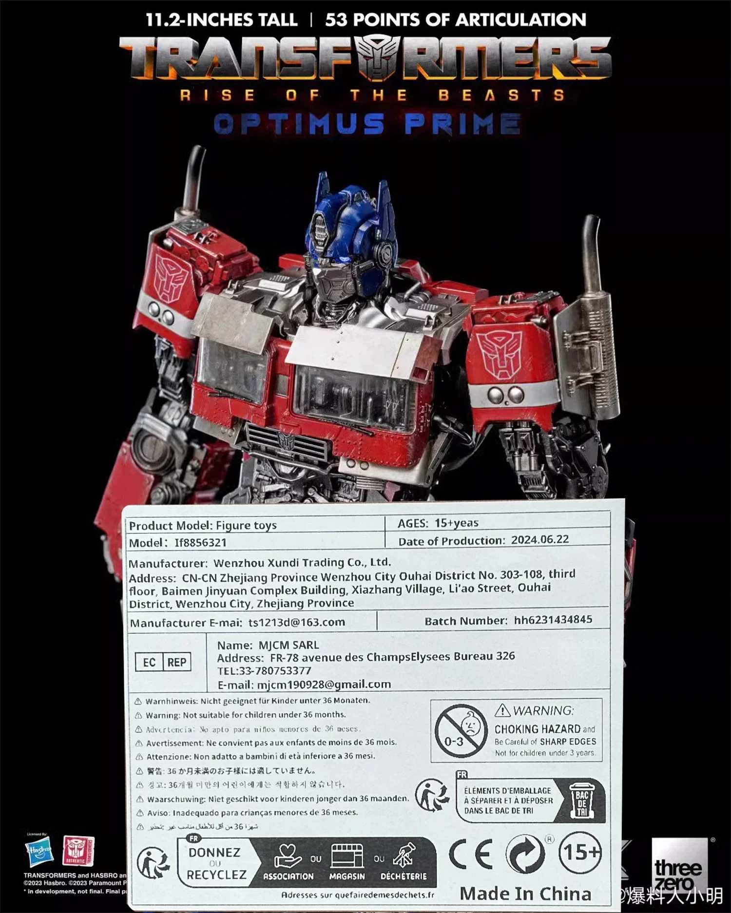 Original ThreeZero 3A G1 MDLX Transformation DLX T7 OP Prime 53 Points of Articulation High Quality Action Figure with Box