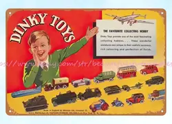 1947 Dinky Toys infanzia hobby memory metal tin sign stampe d'arte moderna