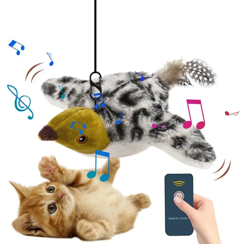 

Touch Activated Sparrow Catnip Toys Flapping Wings Sparrow Cat Toy Rechargeable Automatic Flapping Bird Toy Indoor Pet Supplies