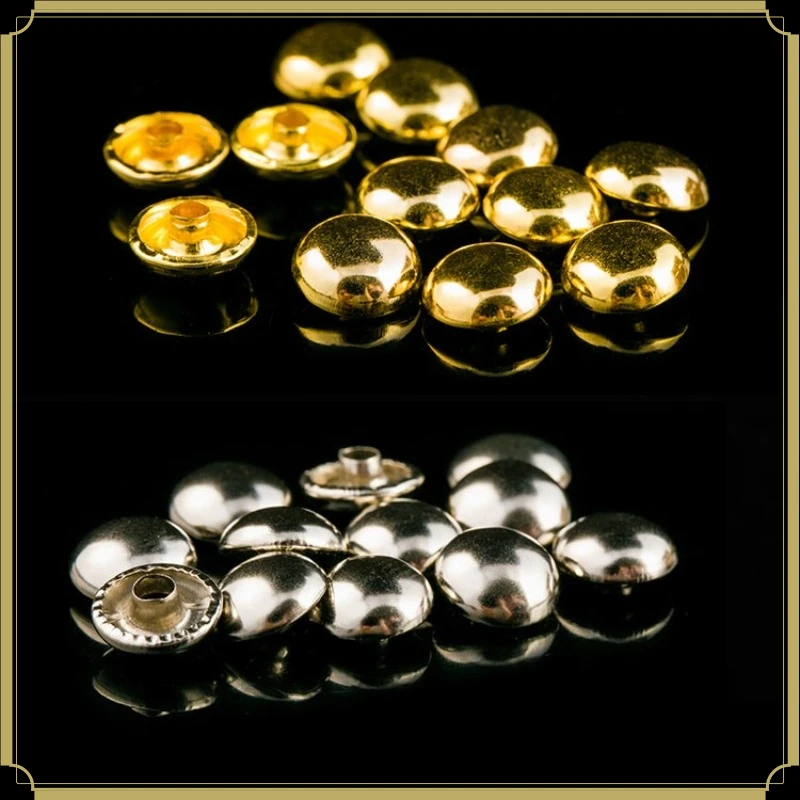 Copper Dome Cap Rivets Mushroom Studs Round Rivet for Bag Clothing Garment Shoes Pet Collar Parts DIY Accessories