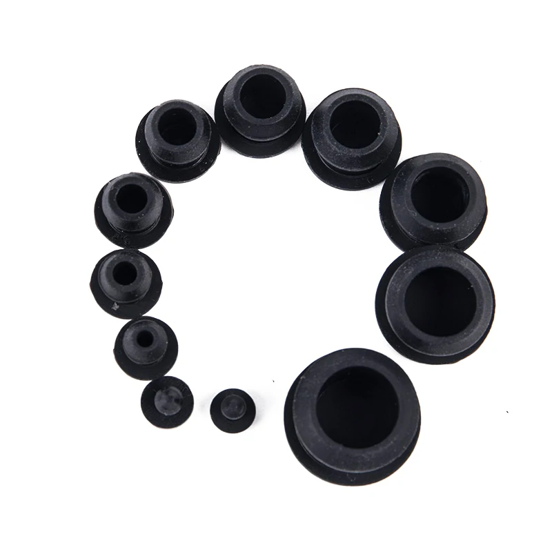 10Pcs/set Silicone Rubber Snap-on Hole Plug 2.5-14mm Blanking End Caps Seal Stopper Accessories