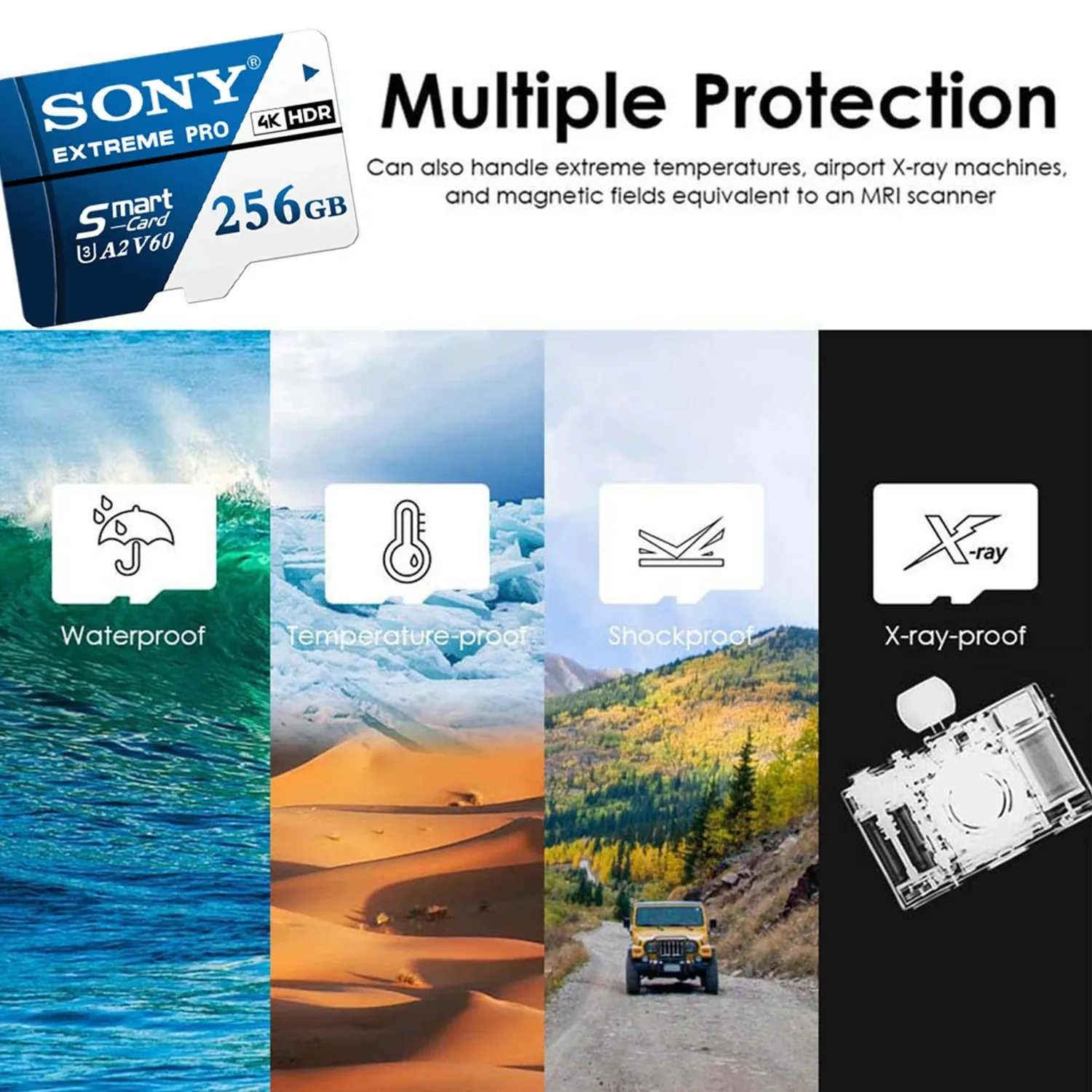 SONY Ultra Micro SD Card 128GB Memory Card 1024GB 512GB A2 U3 V60  4K Full Memory TF Flash Cards For Camera Phone PC