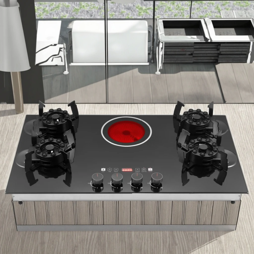 Kitchen Appliance 5 Burner Combination Gas and Electric Stove Gas Stoves for Home Cooking