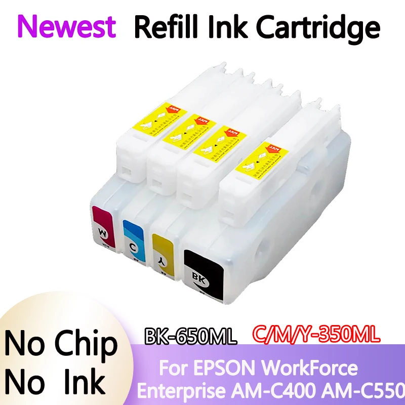 

AM-C400 C550 ink Cartridge Without Chip for Epson WorkForce Enterprise Printer T08Q1 T08Q2 T08Q3 T08N1 T08N2 T08N3 T08N4