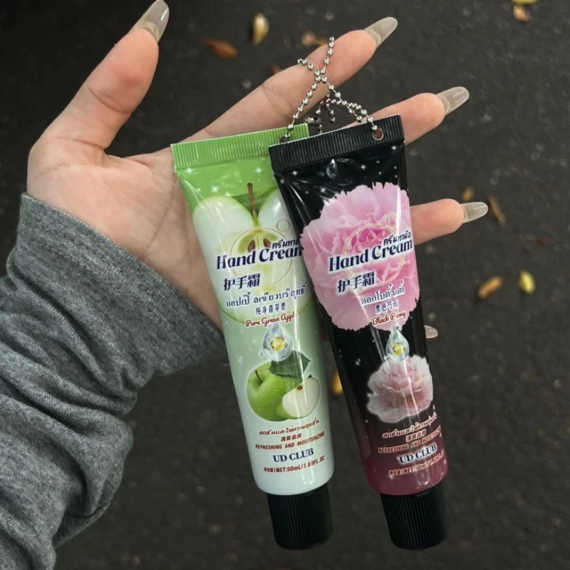 Hand Cream,Hanging Chain Style,Thai Peony/Coconut Milky Almond Fragrance Hands Feet Moisturizing Anti Dry Cracking Care Ointment