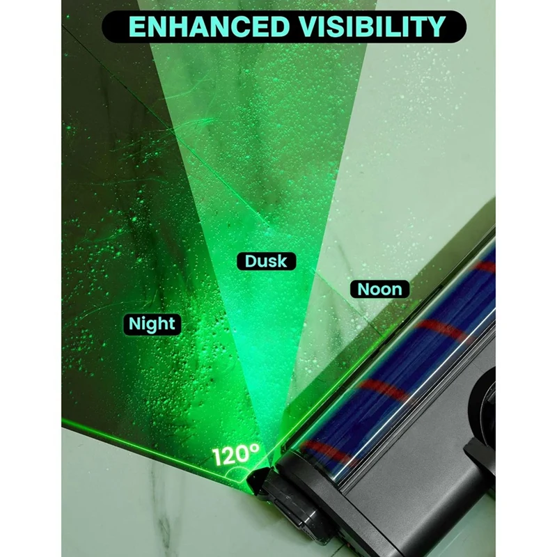 مكنسة كهربائية أضواء ليزر لشعر الحيوانات الأليفة ، عرض الغبار ، مصباح ليد ، بطارية ، قطع غيار فراغية عالمية للقطط والكلاب ، 4: way