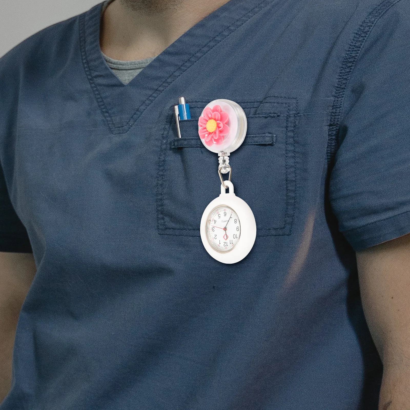 

Retractable Nurse Pocket Nursing Watch Clip On Portable Fob Watch For Nurses Doctors Medical Staff Uniform Accessory