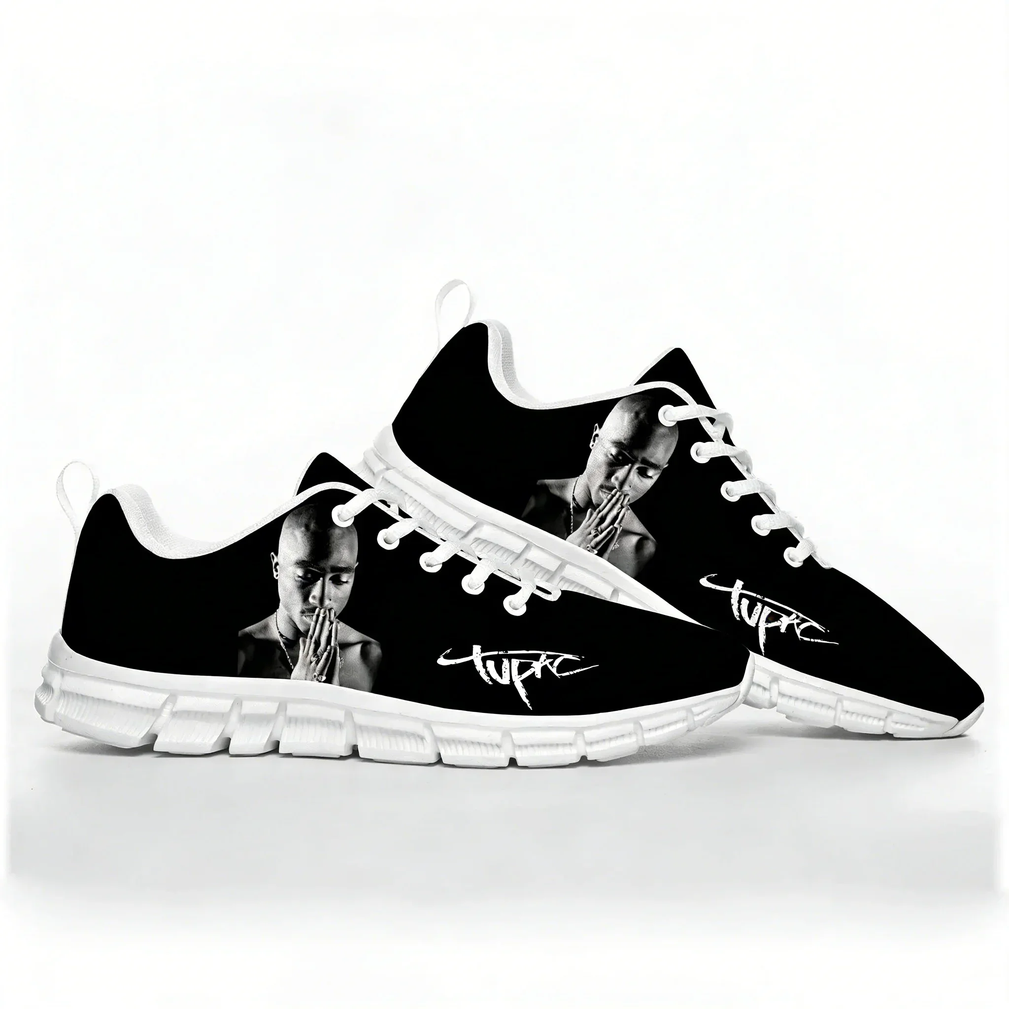 2Pac Tupac All Eyez on Me Sports Shoes Mens Womens Teenager Sneakers Footwear Casual Couple Shoes White