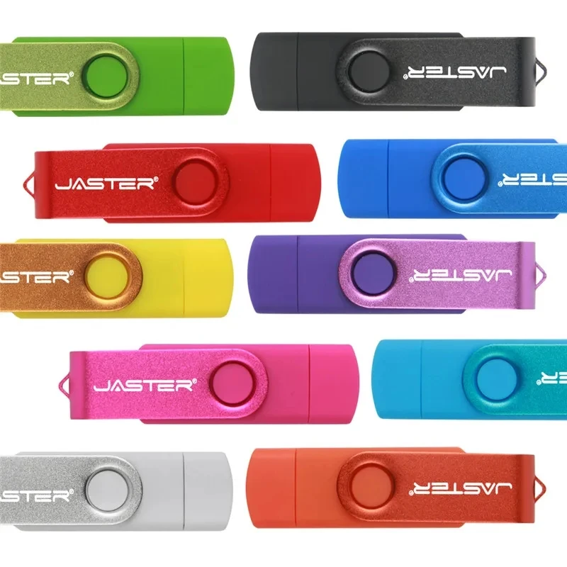 

JASTER OTG 2.0 USB Flash Drive 128GB for Type-C Device Pen Drive 64GB Colorful Color USB Stick 32GB for Computer U Disk 16GB 8GB