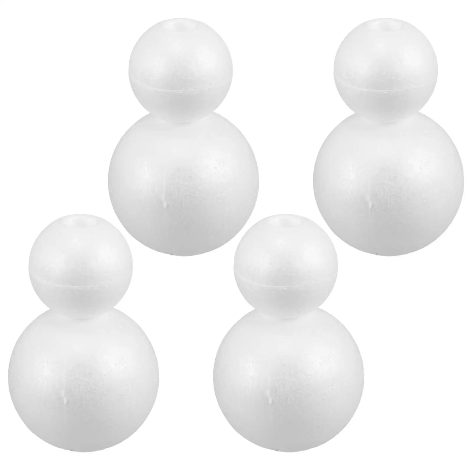 

8 Pcs Foam Ball Small White Craft Balls Polystyrene Round DIY Pre Drilled Mold for Crafts Decorations Holiday Projects