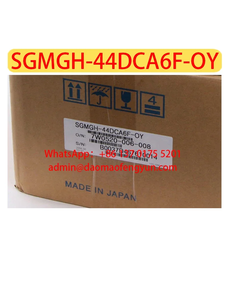 

SGMGH-44DCA6F-OY Brand New Servo Motor SGMGH 44DCA6F OY，Fast shipping