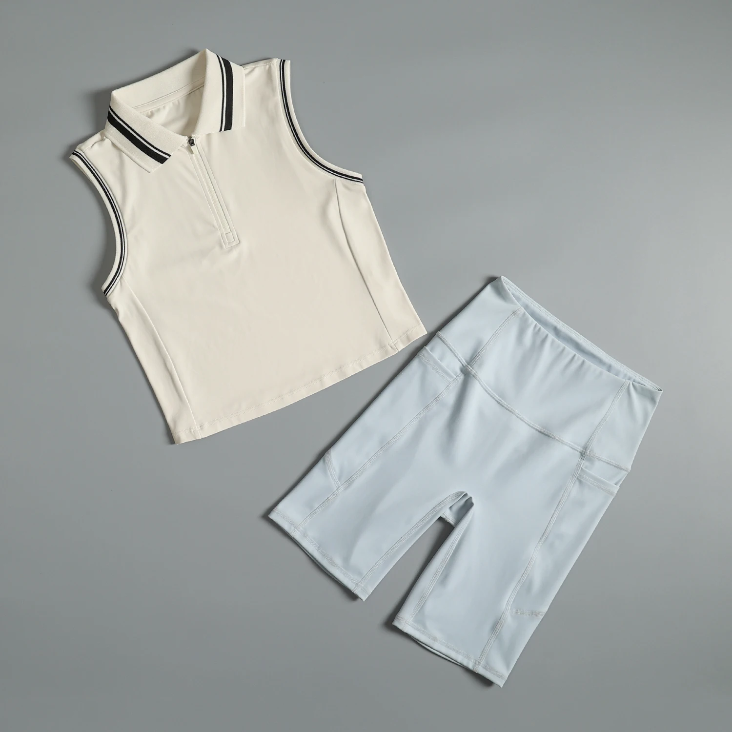 

Быстросохнущий женский летний костюм для бега, модный жилет для занятий йогой с лацканами, высокая талия, подтяжка бедер, брюки для фитнеса и велоспорта