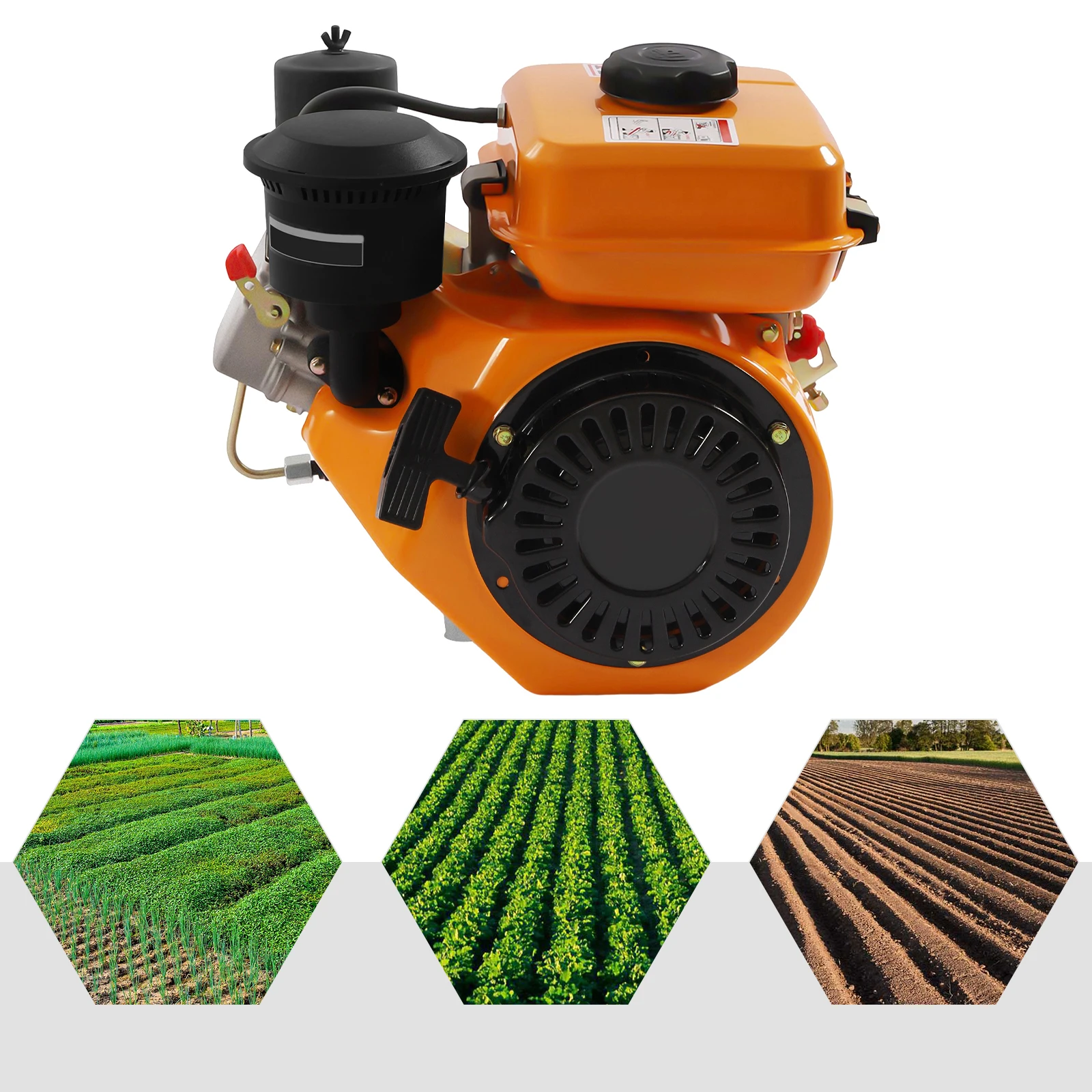 196CC 4 tempi motore diesel avviamento a strappo monocilindrico 2.2KW per macchine agricole motore leggero raffreddato ad aria