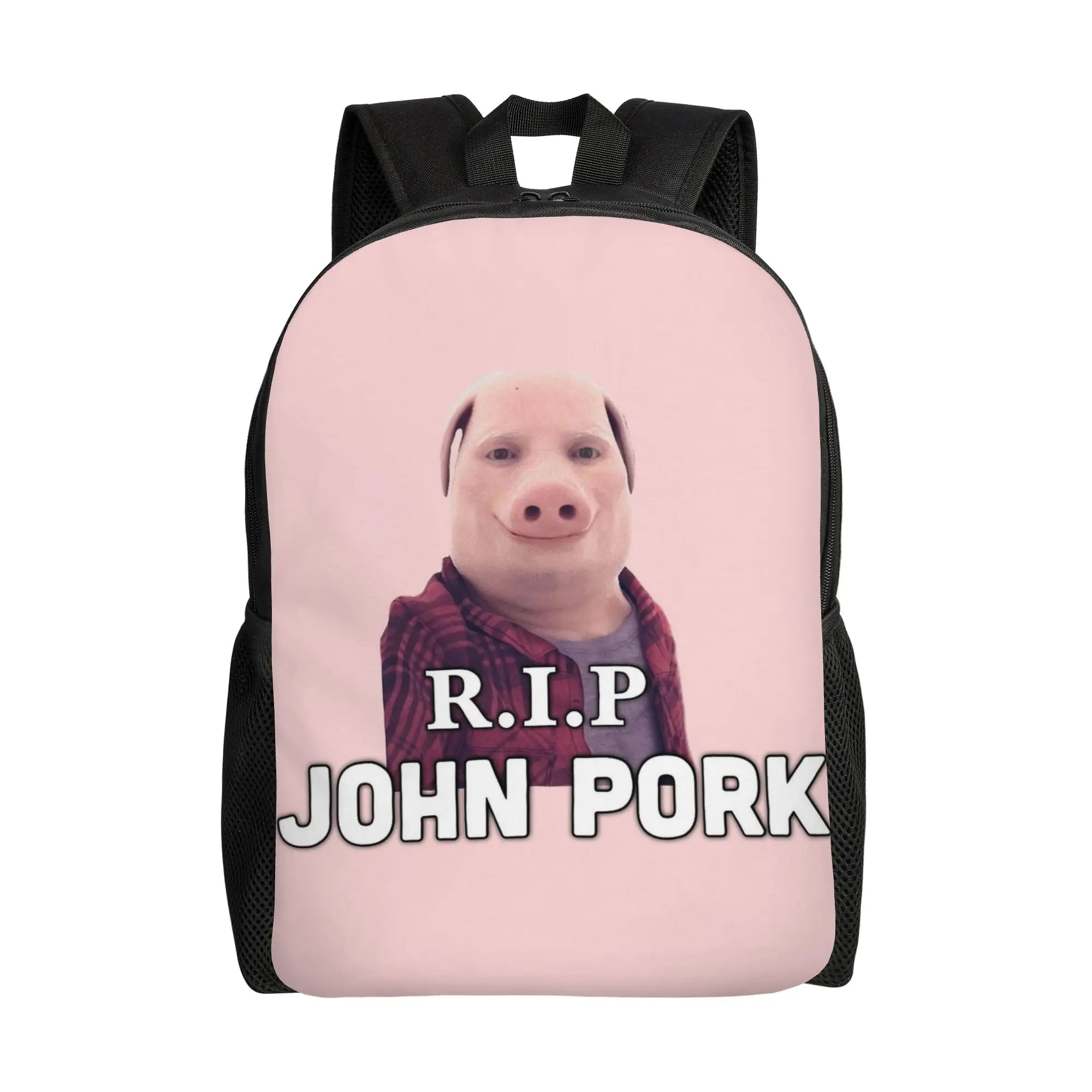 John Pork Is Calling Backpack  University Backpacks Teen Streetwear School Bags High Quality Breathable Rucksack
