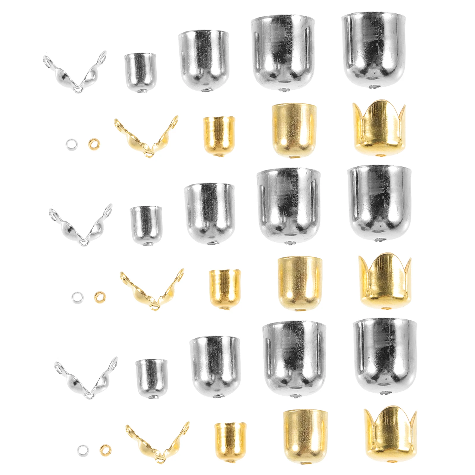 

100PSC Jewelry Making Kit Spacer Beads Metal Creative Design Loose DIY Necklace Bracelet Accessories Craft Supplies