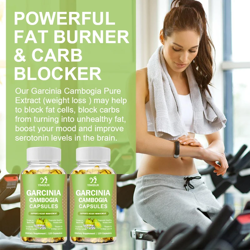 Garcinia Cambogia Capsule, with Pure Garcinia Cambogia Extract, 95% HCA Concentration, Natural Support for Weight Goals & Energy