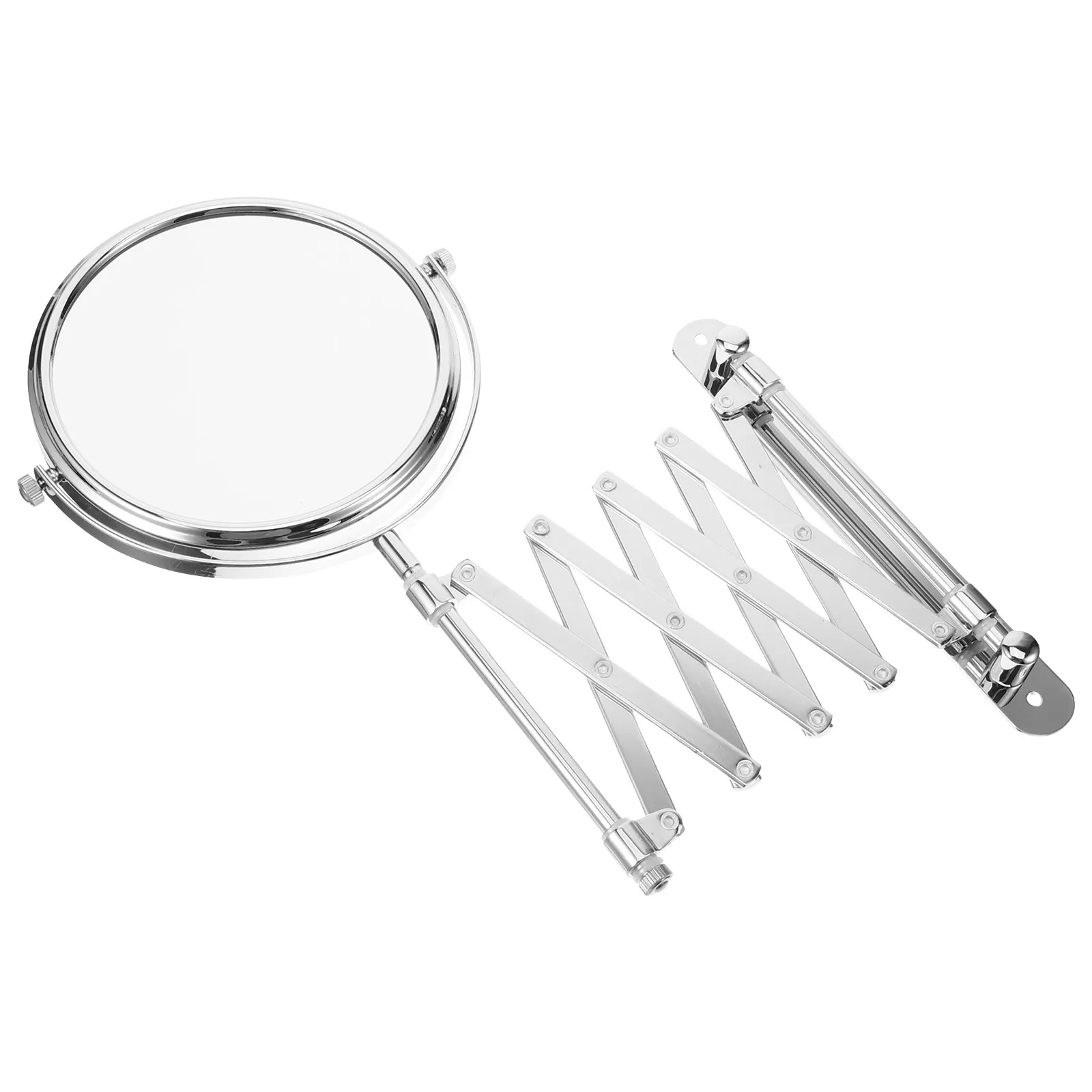 Two-Sided 3X Magnifying Bathroom Wall Mirror 6 Inch Retractable 360 Degree Swivel Extendable Makeup Vanity Mirror for Small