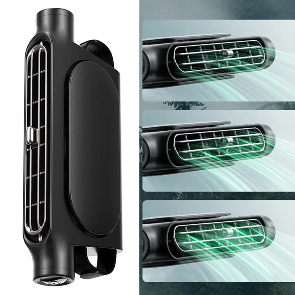 2 قطعة مسند رأس المقعد الخلفي للسيارة مروحة تبريد 3 سرعات قابلة للتعديل مثبتة على السيارة مروحة تبريد خلفية ملحقات السيارة الداخلية