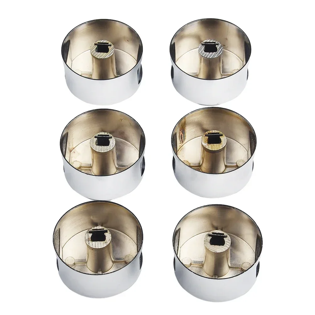 6 Pieces Zinc Alloy Round Knob Gas Cooktop Handle Kitchen Accessories Round Kitchen Cooker Accessories