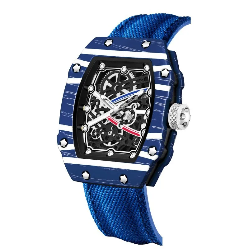 Men's Tonneau Quartz Watch, Ultra Slim Design