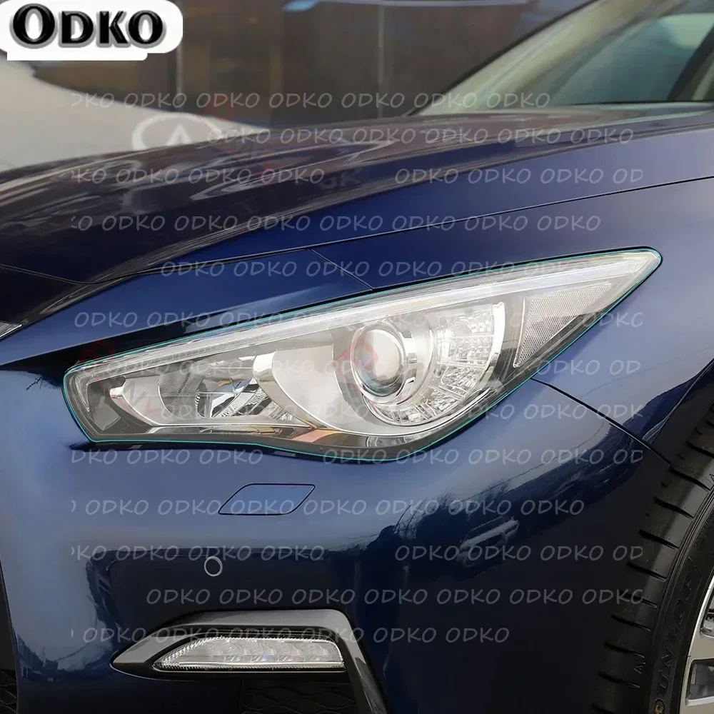 

Для Infiniti Q60 Q70 QX60 QX30 QX50 QX80 Q50 Защитная пленка для фар автомобиля Прозрачная черная защитная пленка из ТПУ