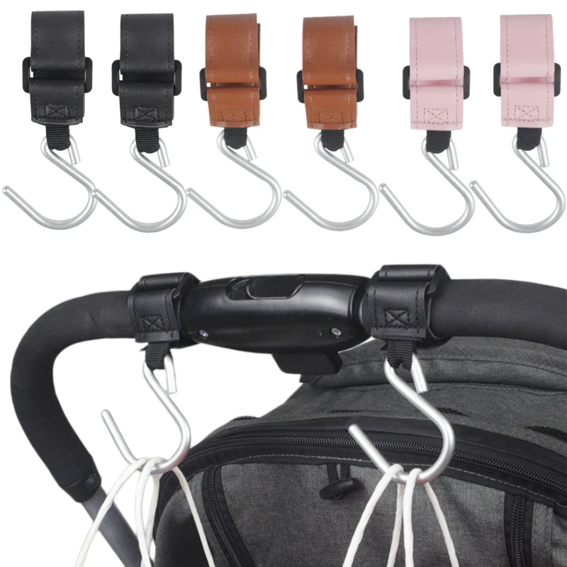 Baby Stroller Hooks S Shaped Baby Pram Hooks Infant Stroller Umbrella Cart Aluminum Alloy Hook Climbing Travel Accessories