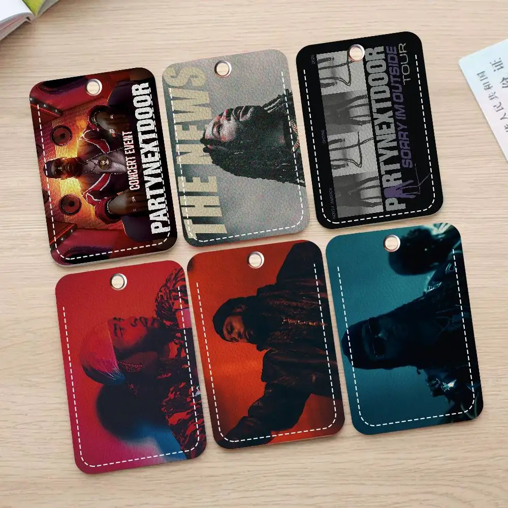 Popular Singer P-Partynextdoor Keychain With Access Card Holder, Bus Pass & Meal Card ID Bank Card Protective Case For Security