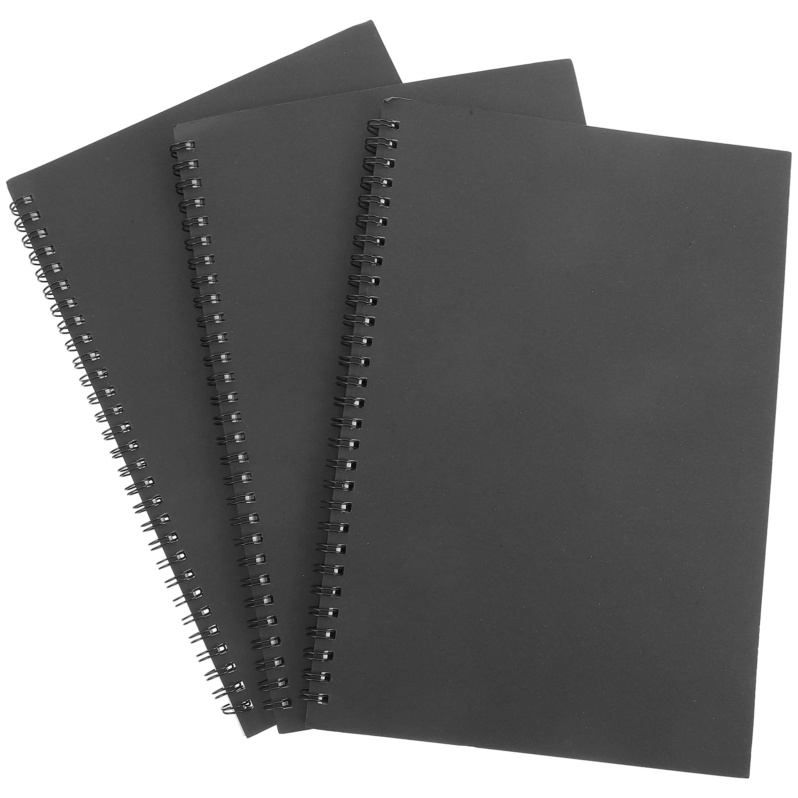 3 Pcs Coil Notepad Thick Journal for Work Planning Kraft Paper Students Spiral Notebook Writing Smooth Practical Materials