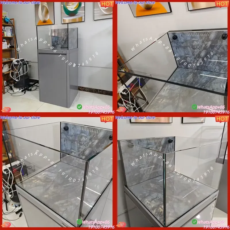 CE Certificate 60CM Glass Square/Rectangle Fish Tank Aquarium Complete Set 280L Eco-Friendly Ultra Quiet Lightweight Custom