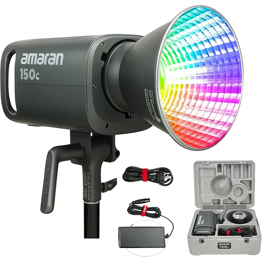 【Do Brasil】Aputure Amaran 300c 300W 150c 150W RGB LED COB Video Light Full-color Bowens Mount Photography Light with G/M Adjustm