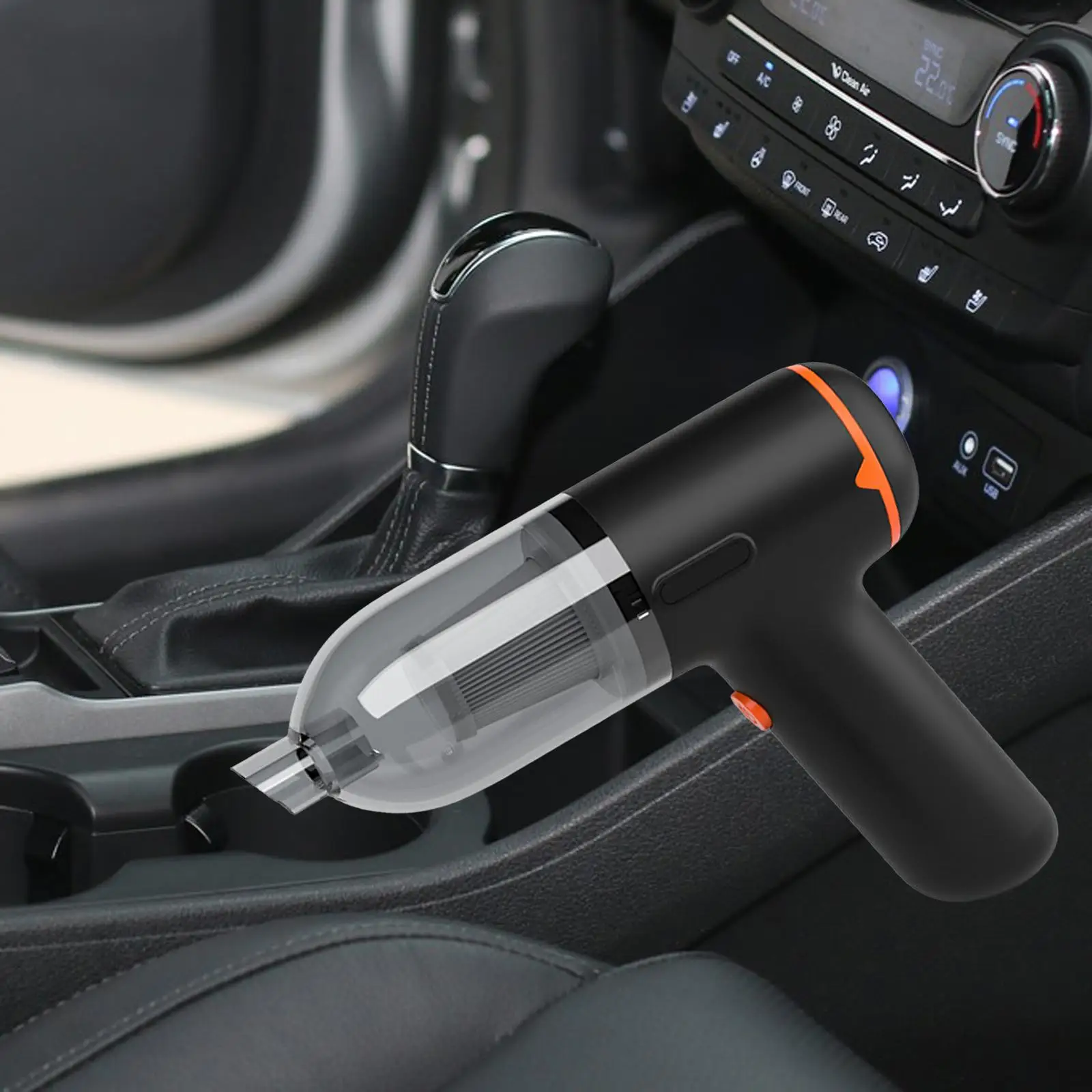 Portable Mini Car Vacuum with Nozzles Strong Suction USB Rechargeable for Carpet