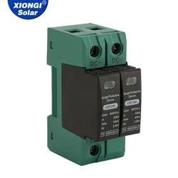 XIONGISOLAR 2P Din Rail DC SPD 600V (20KA~40KA) House SPD Surge Protector Protective Low-voltage Arrester Device