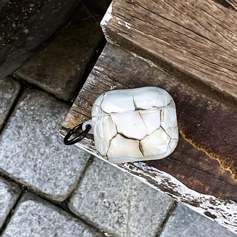 Funda para auriculares Apple con textura de tono tierra personalizada, Compatible con Appleairpods2/funda protectora minimalista PRO3/PRO