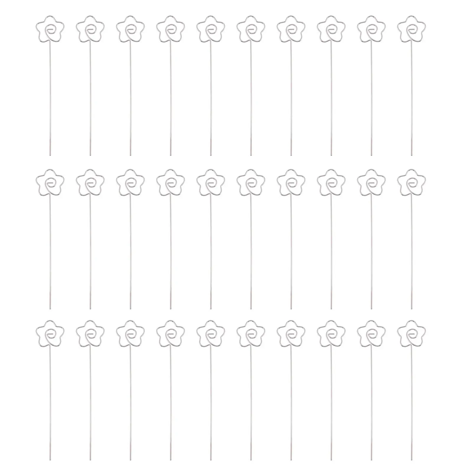 30Pcs Strong Stainless Steel Place Card Holder Clip Table Number Wire Clip Photo Memo Card Holder for Wedding Party Event