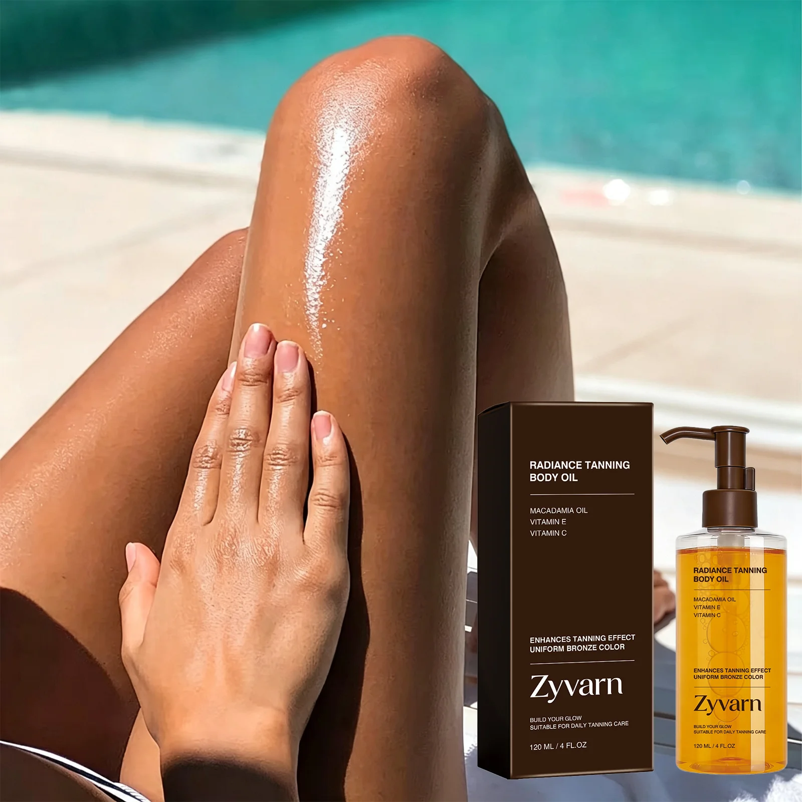 Tanning Body Oil Summer Outdoor Even Skin Tone Improve Skin Gloss Healthy Radiant Enhance Bronzer Hydrating Nourishing Skin Care