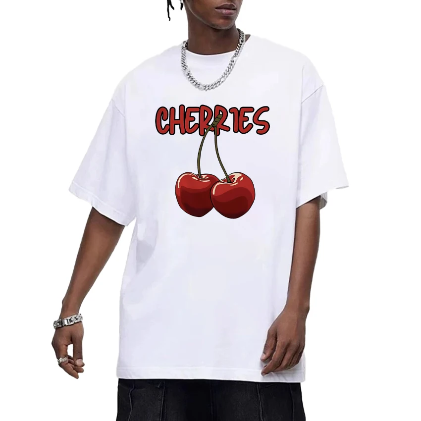 

Hot Cherry Graphic Tee shirt Printed 100% Cotton Men Women Crew Neck short sleeve t-shirts Summer Unisex Casual Classic clothing