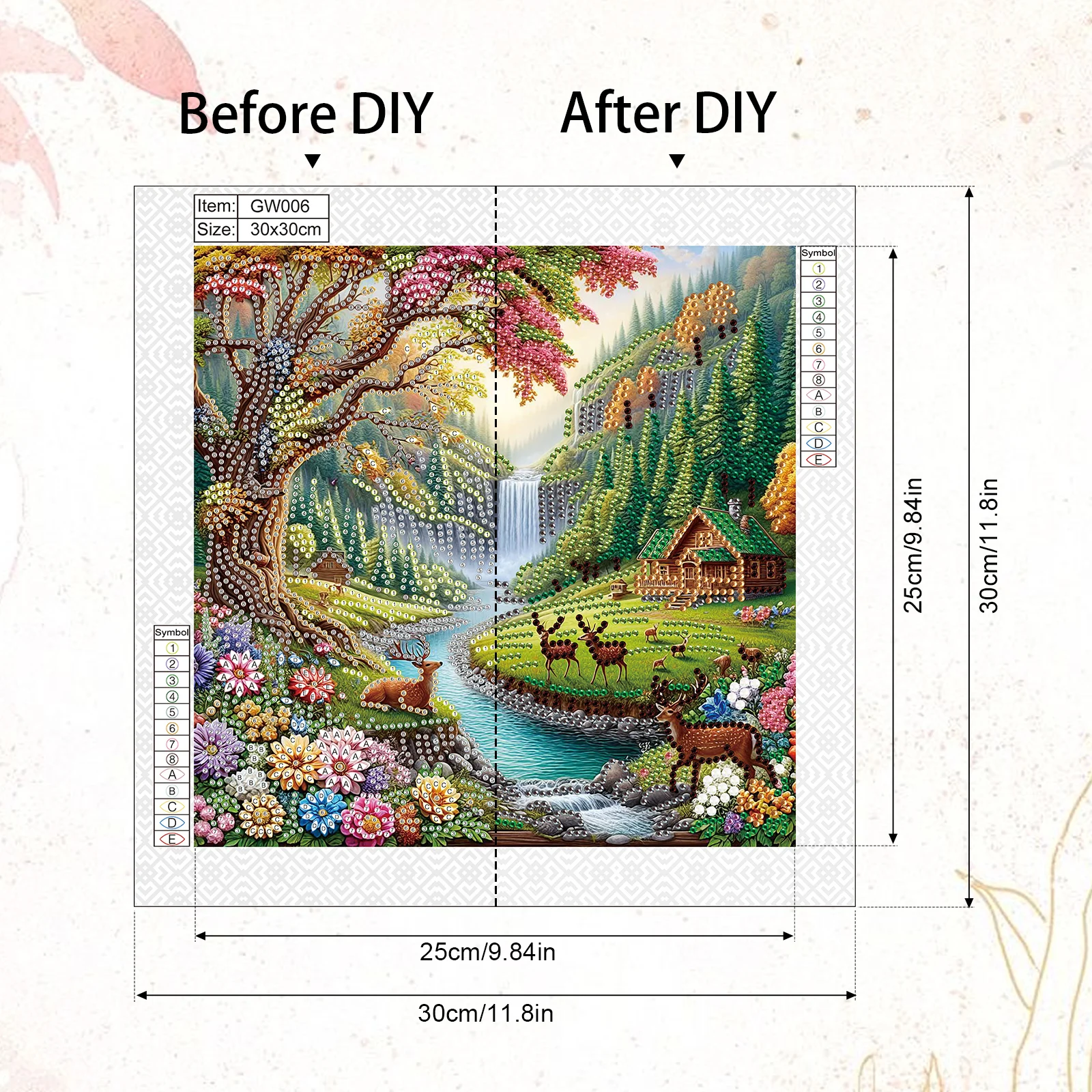 5D DIY Diamond Painting Kit Deer Landscape Decoration DIY Alien Diamond Mosaic Art Gift Crafts Wall Home Decoration