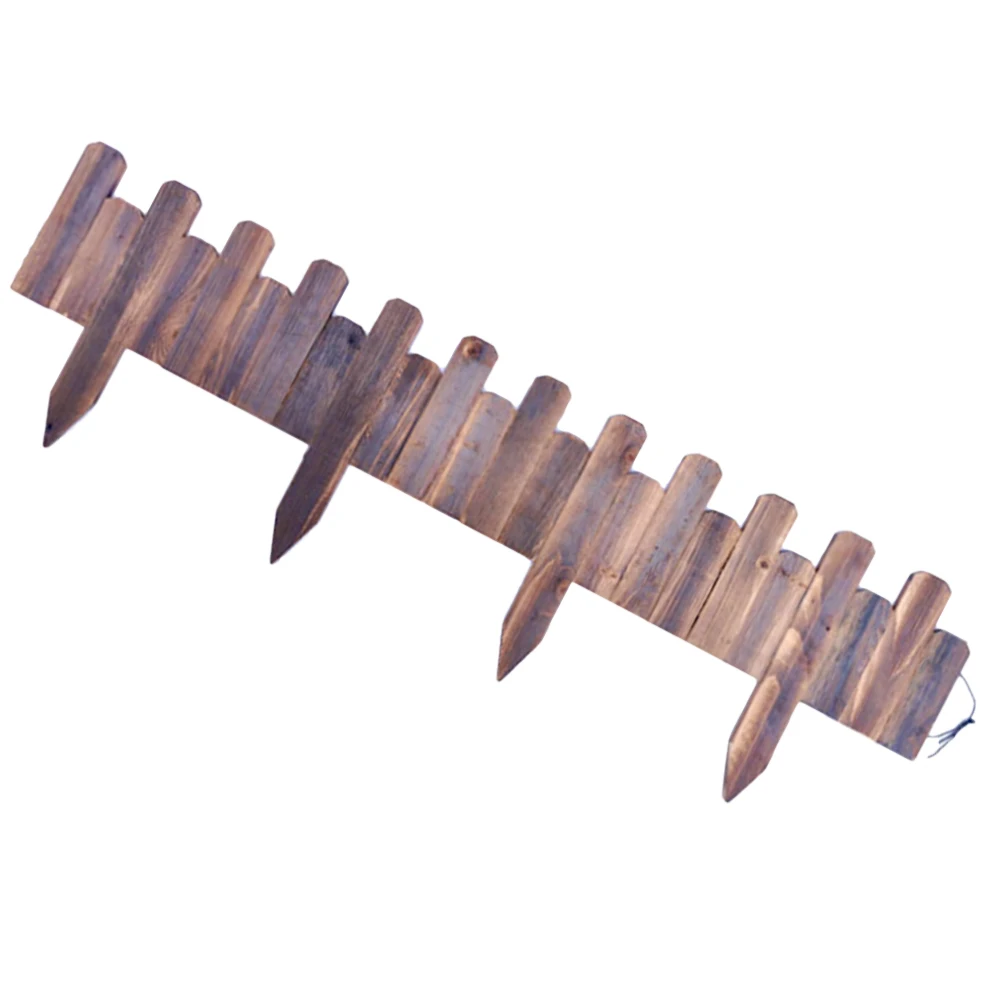 

Anti-Corrosion Garden Fence Wood Border Edging Decorative Lawn Landscape Border Fence For Ground Stones Gravel Plants Shrubs