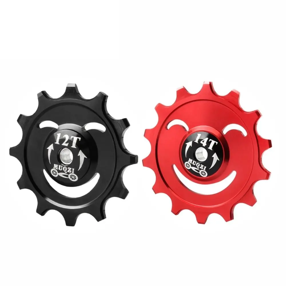 

12/14T Bicycle Rear Derailleur Bearing Aluminum Alloy Smile Face Bike Rear Derailleur Pully Ultra-quiet Ceramic Bearing