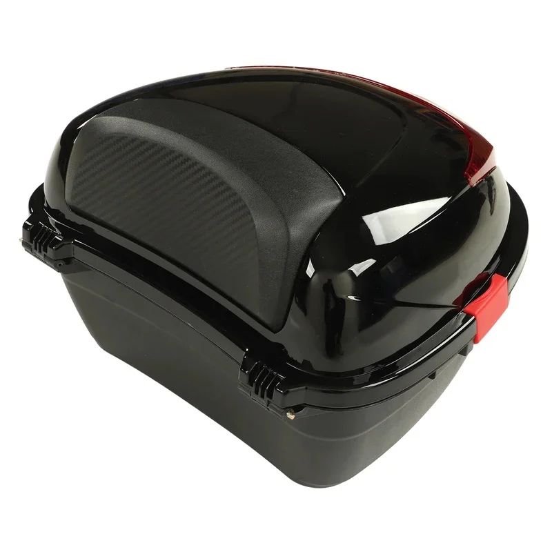Lockable Waterproof Motorcycle Top Box Motorbike Rear Storage Tail Trunk Case Plastic Material for Secure Outdoor Riding