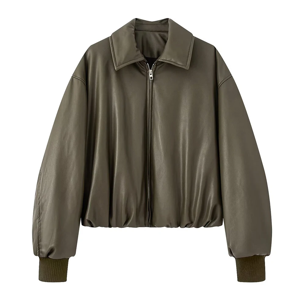 

Женские куртки, пальто из натуральной кожи, зимняя верхняя одежда, однотонная уличная теплая толстая верхняя куртка с длинными рукавами, женская куртка