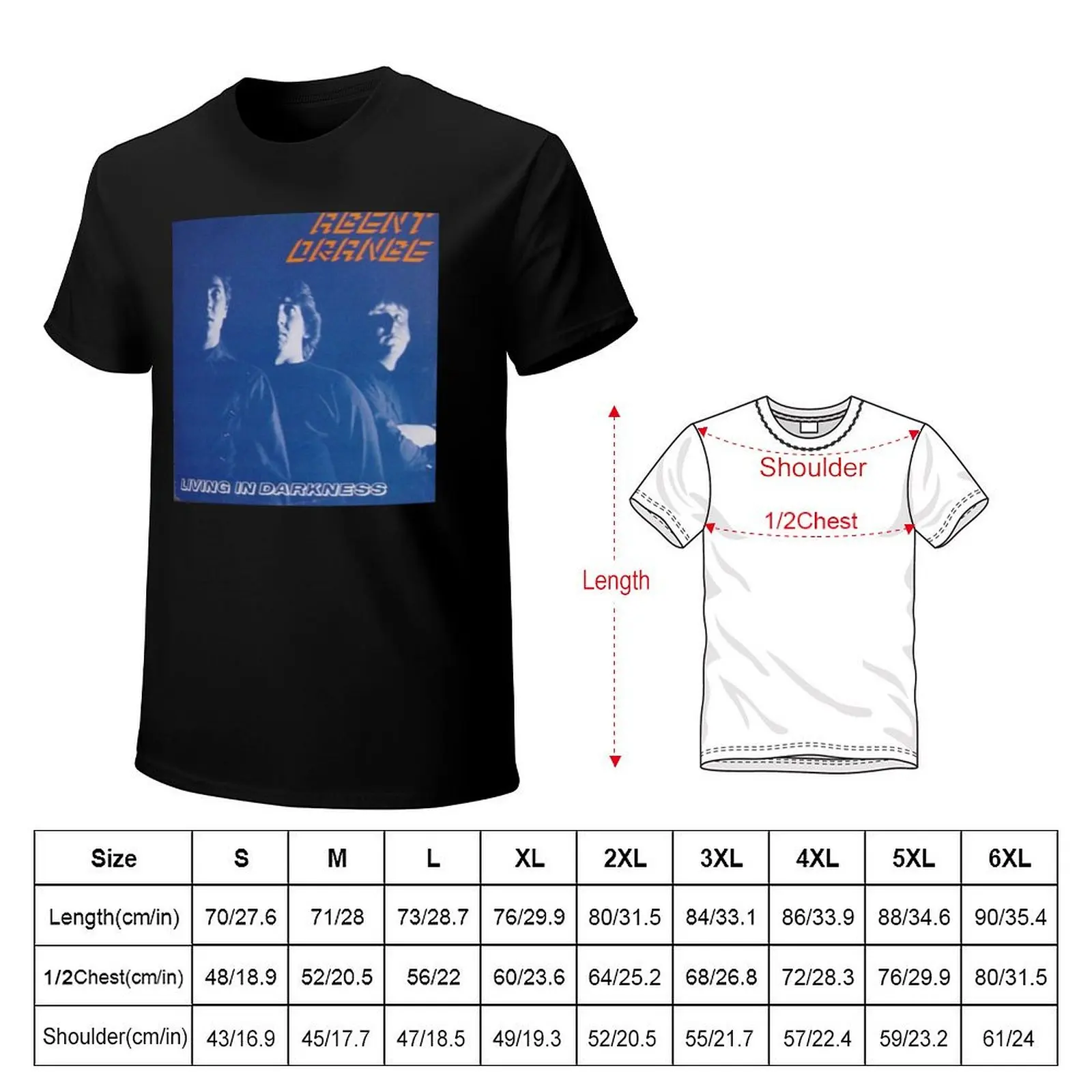 Agent Orange Living In Darkness T-Shirt Daily Work Short Sleeve Top