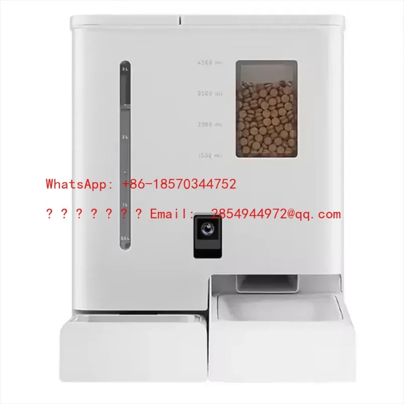 L       Automatic Cat Dog Feeder 2 in 1 Cat Water Fountain with Cam Smart Pet Fountain Cat Dog Feeder Pet Products
