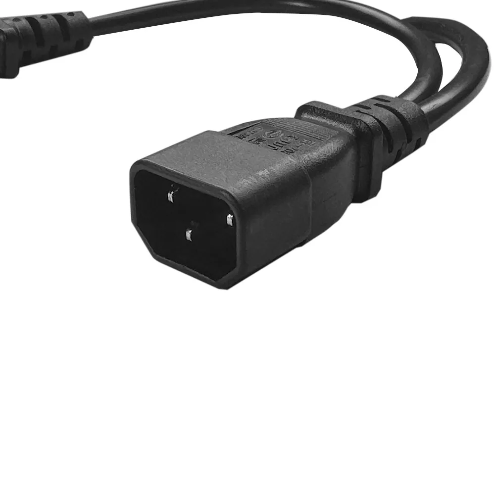 AC Power Splitter Cable IEC 320 Y Splitter Power Cord IEC 320 C14 to Dual C13 Splitter Cord IEC320 C14 Male to 2X C13 Female