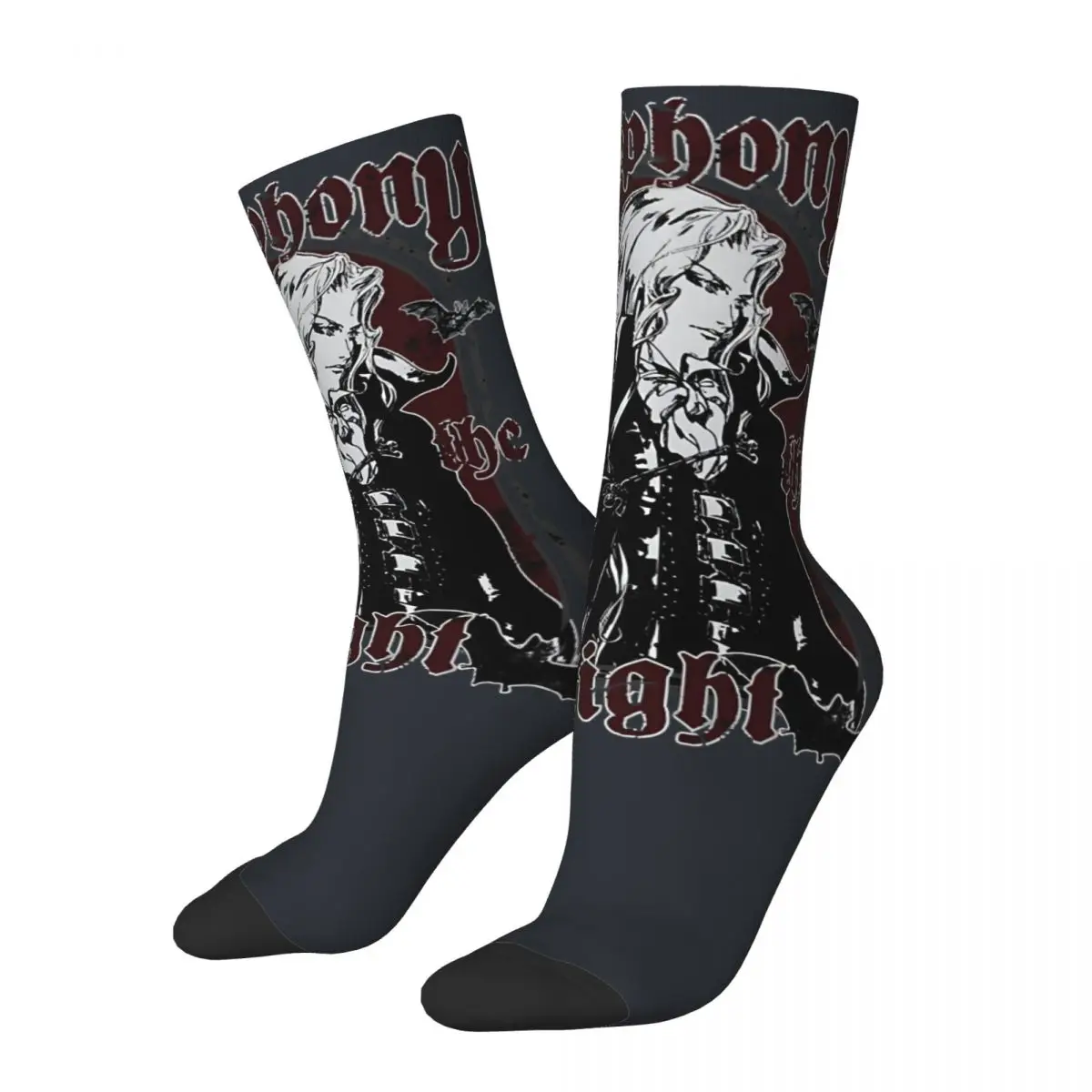 Symphony Of The Night Men's Socks Vintage Harajuku Blood Of The Vampire Novelty Pattern Crazy Sock Printed official-website