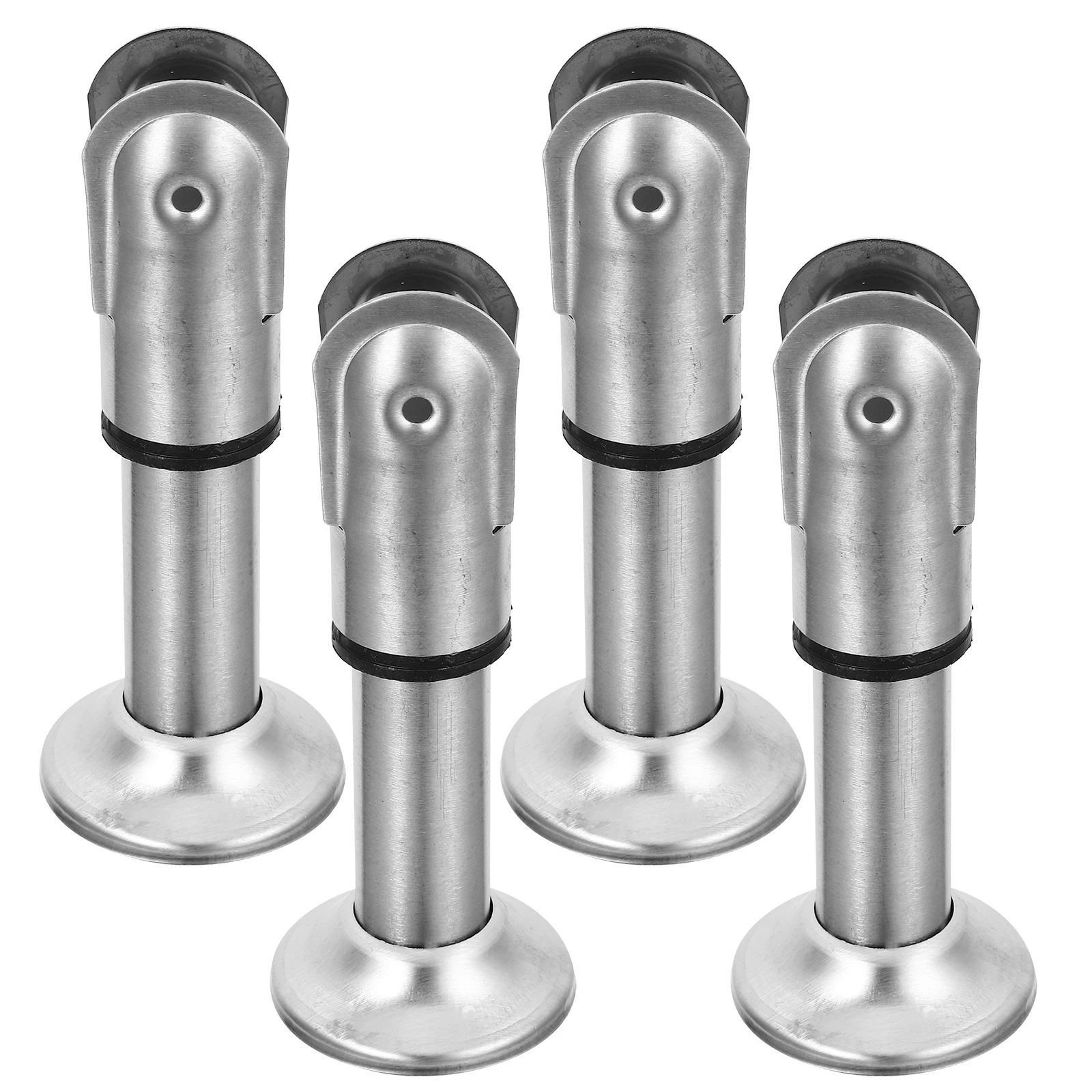 

4Pcs Stainless Steel Partition Foot Restroom Partition Holder Sturdy Toilet Partition Support Bracket Bathroom Fittings